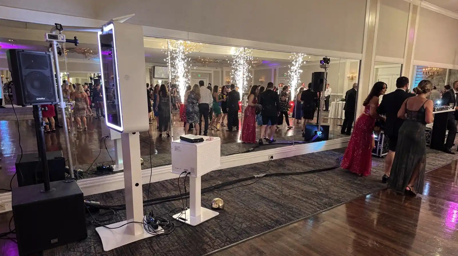 Atmospheric production turns a standard Baltimore ballroom into a fully immersive experience. Lighting, sound